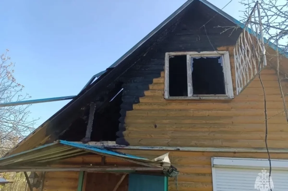 В Кимрском округе полыхал дачный дом