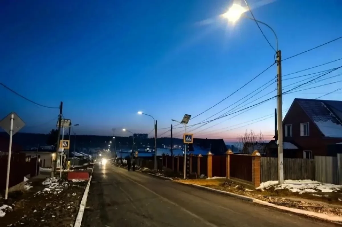 Новую линию уличного освещения запустили на дороге в Читинском округе