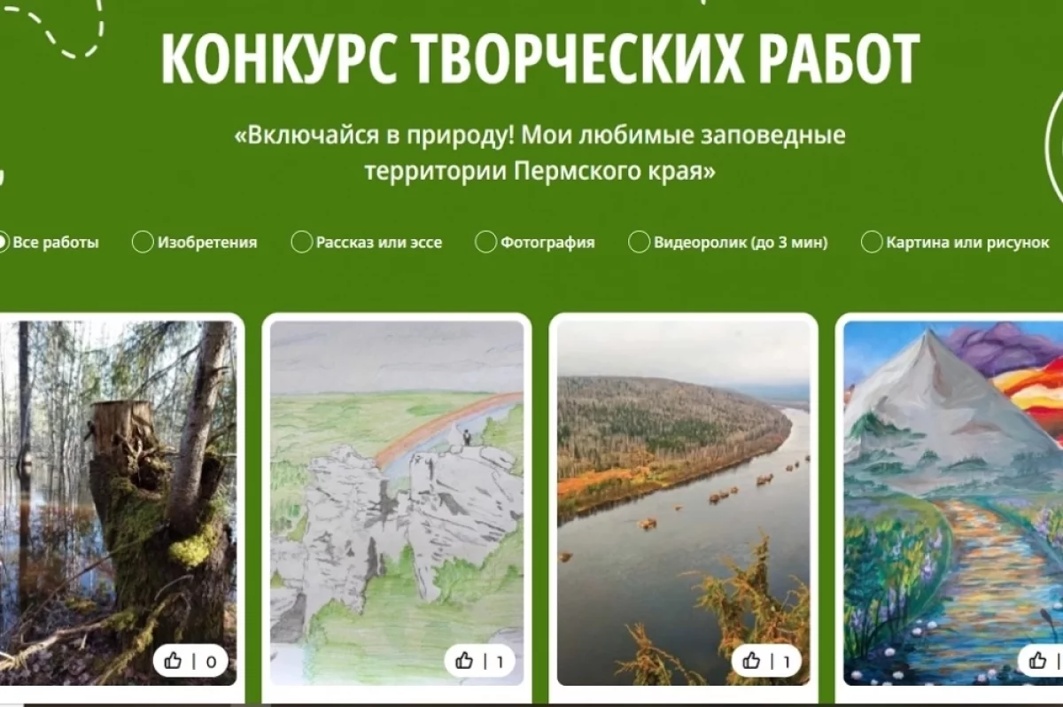 Началось голосование за участников конкурса «Включайся в природу!»