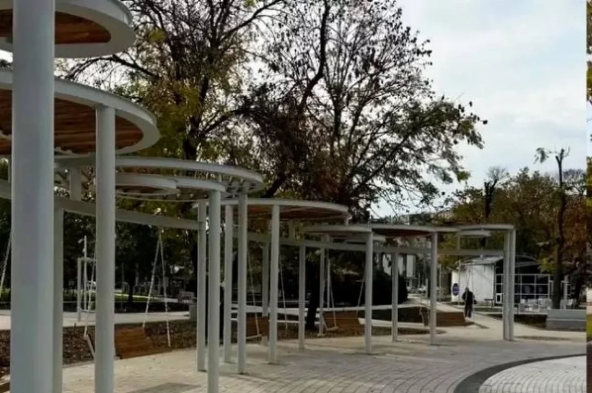 Благоустройство городского парка в Белореченске завершили