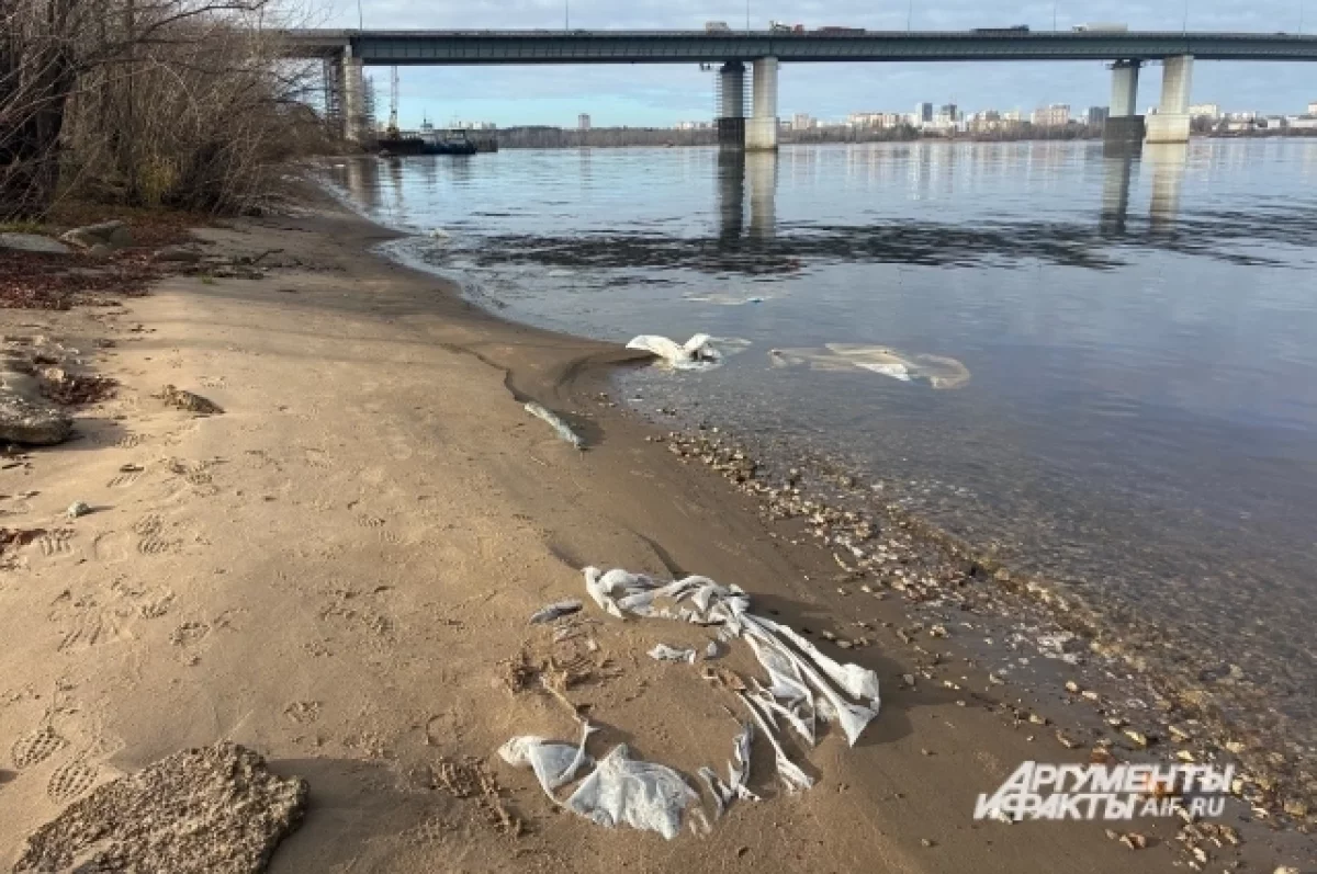 Жители деревни под Пермью жалуются на мусор в реке из-за ремонта моста
