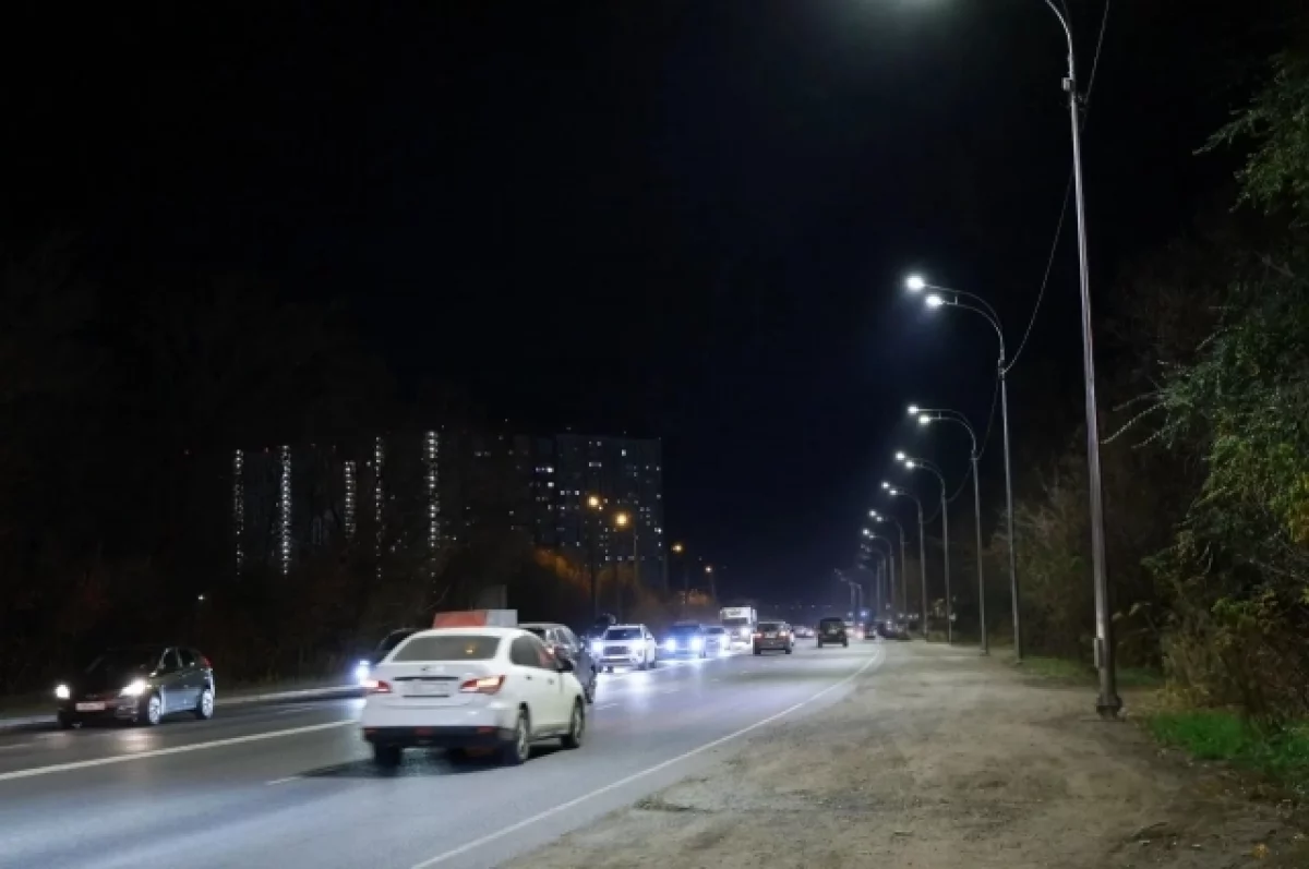 На Ракитовском шоссе запустили освещение в постоянном режиме
