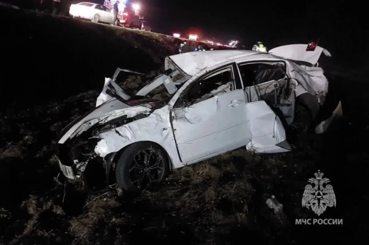 Водитель погиб, четверо детей госпитализированы после ДТП на М5 в Башкирии