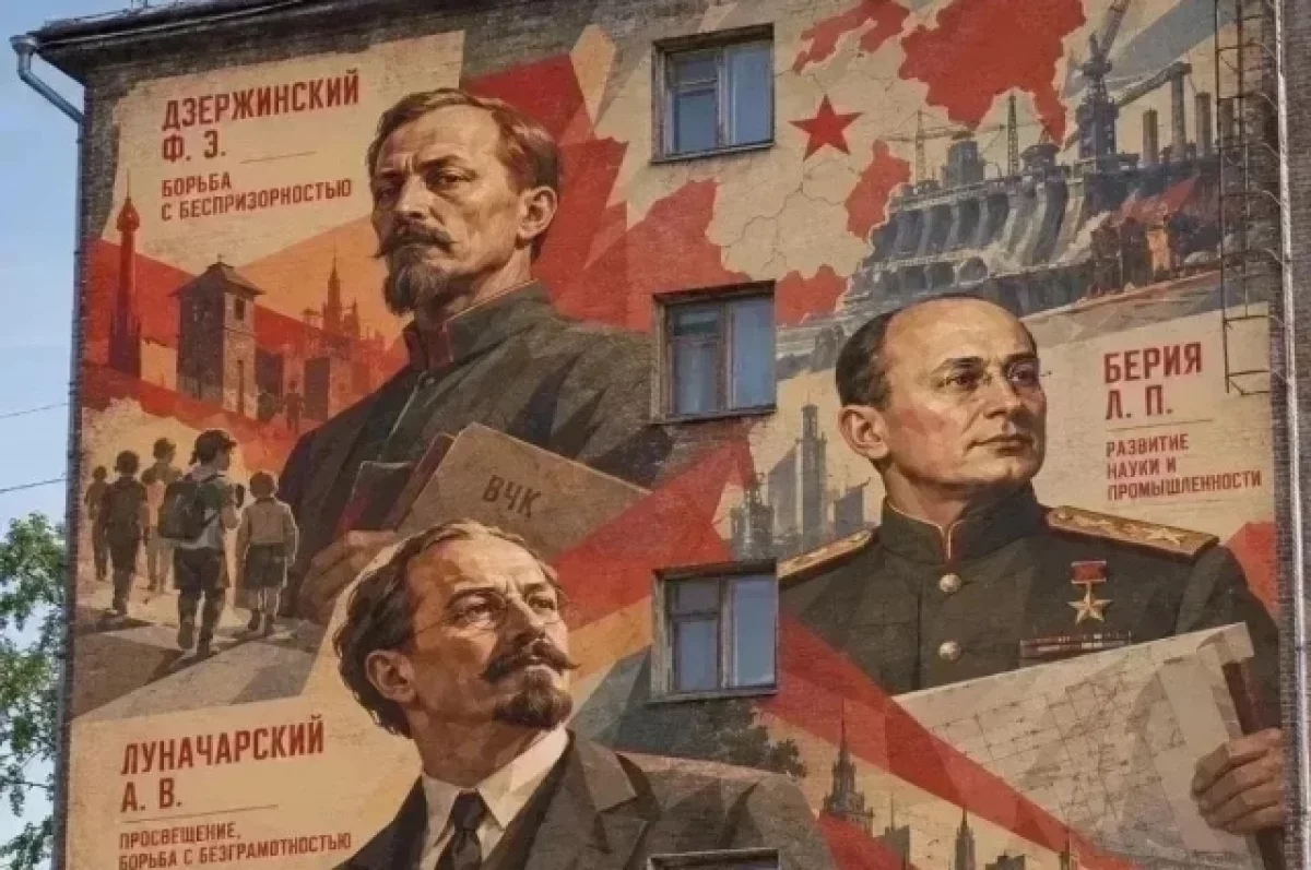 Образы Берии, Дзержинского и Луначарского появятся на мурале в Череповце