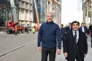 Мэр Москвы Сергей Собянин осматривает ход масштабной реконструкции спорткомплекса «Олимпийский», строительная готовность которого на сегодняшний день составляет около 80%.