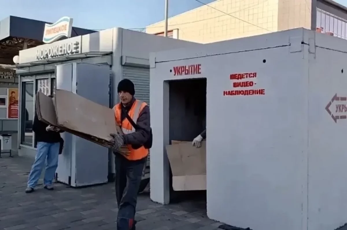 В Липецке проверили модульные укрытия на случай ракетной угрозы