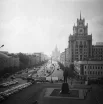 1966 год. Площадь Маяковского в Москве (сейчас Триумфальная площадь). Справа здание гостиницы «Пекин».