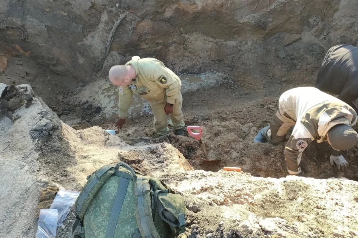 В Заволжском районе Твери нашли останки семи бойцов Красной армии