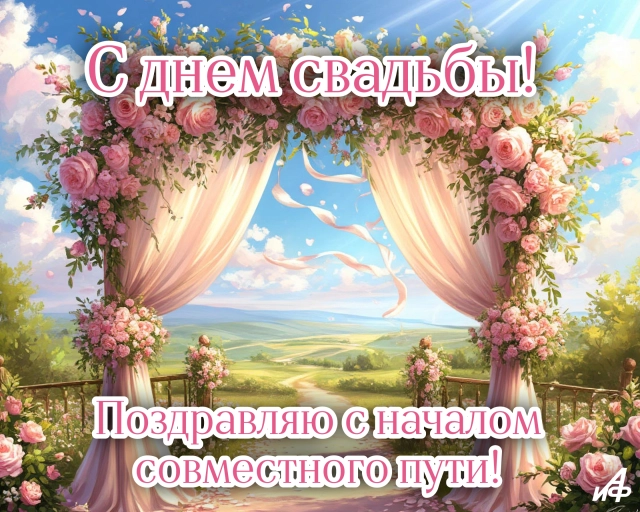 поздравительная открытка свадьба минимализм