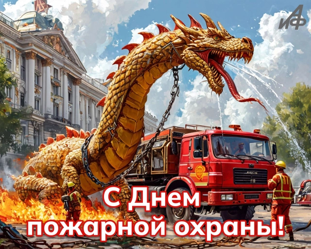 картинка с пожарной машиной день пожарной охраны