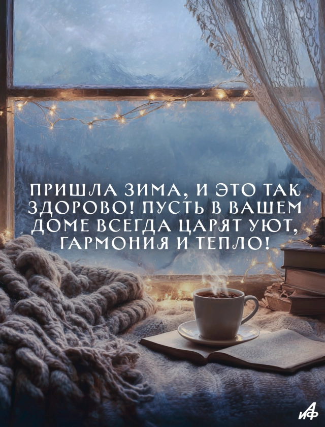 с первым днем ззимы открытка