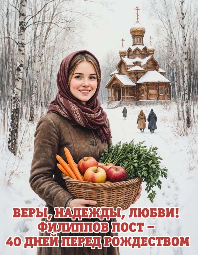 открытки с рождественским постом