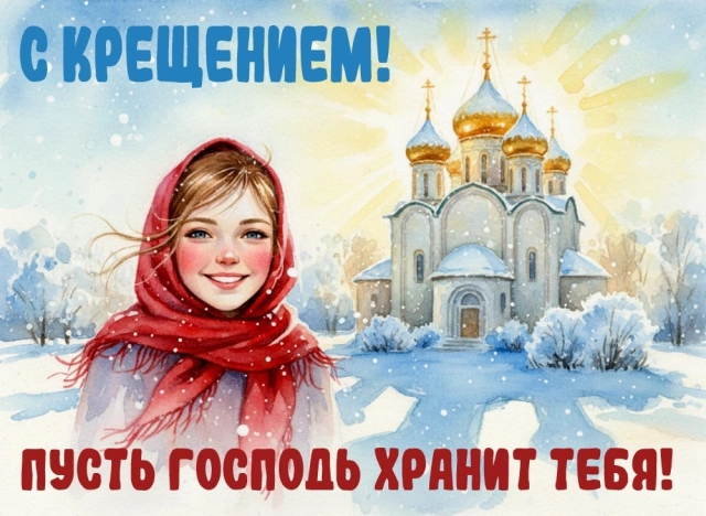 открытки крещение 19 января