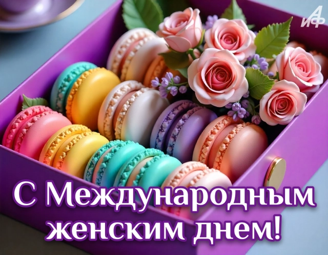 с 8 марта открытка