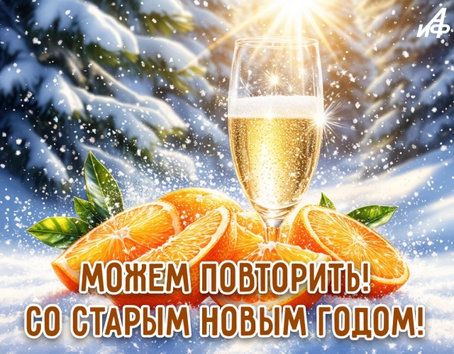 старый новый год открытка красивая