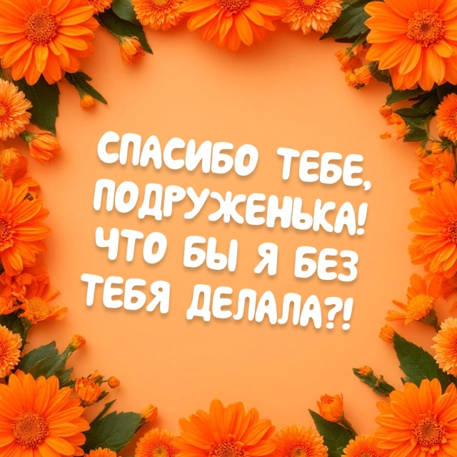 спасибо подруга открытки