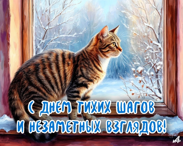 21 января день тихих шагов и незаметных взглядов открытка