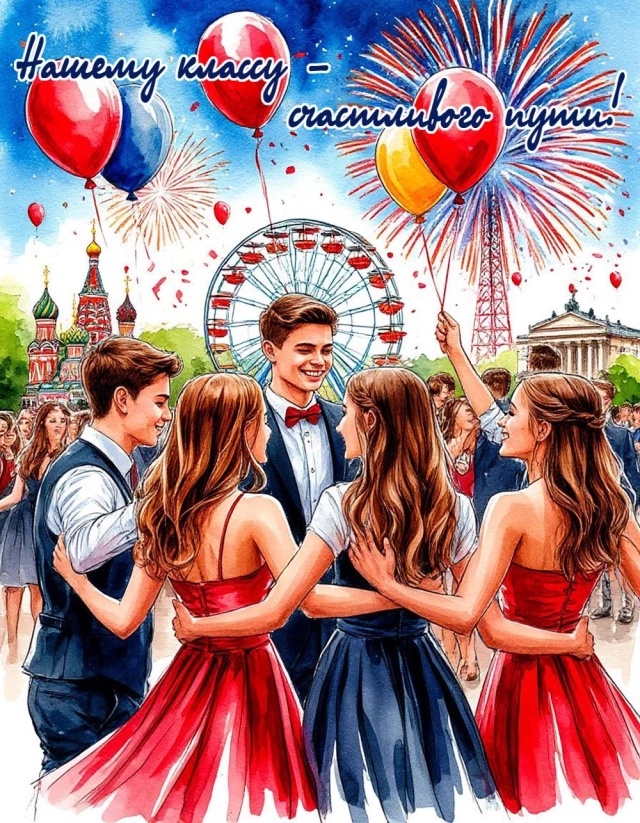 последний звонок открытка