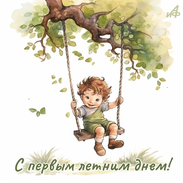 открытка с первым летним днем