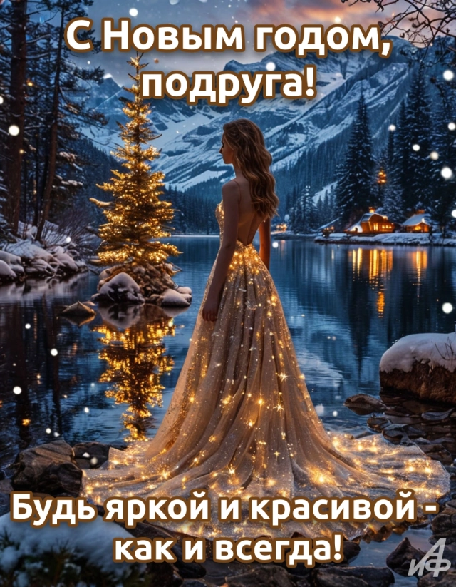 красивая картинка подруге новый год