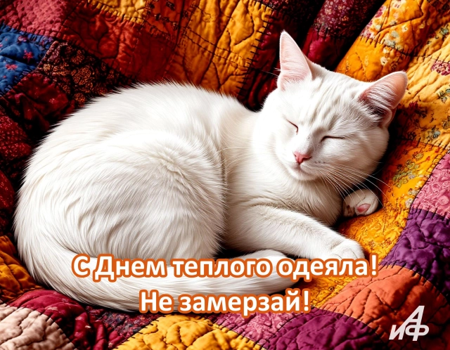 7 марта день теплого одеяла открытка