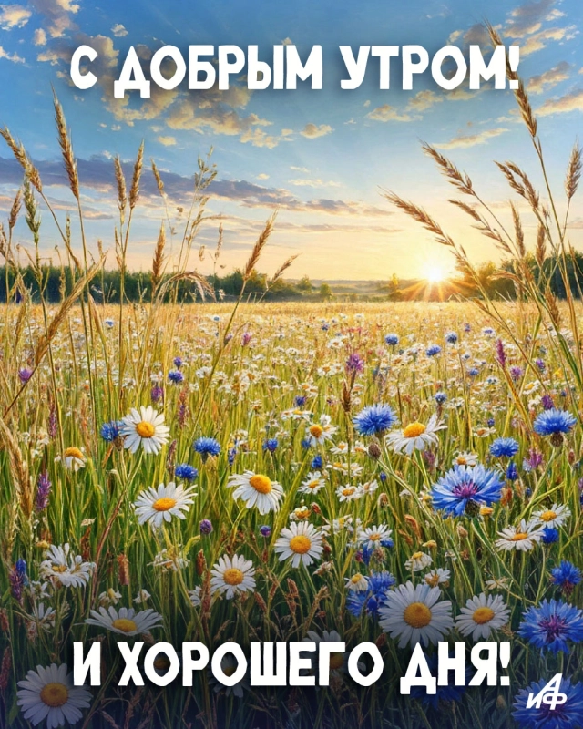 открытка с добрым утром лето