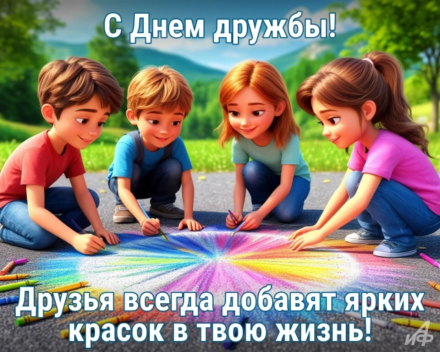40+ открыток с Днем дружбы. Яркие и красивые картинки для друзей и подруг