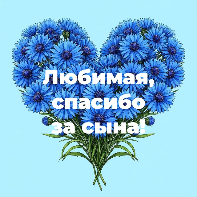 открытка спасибо за сына