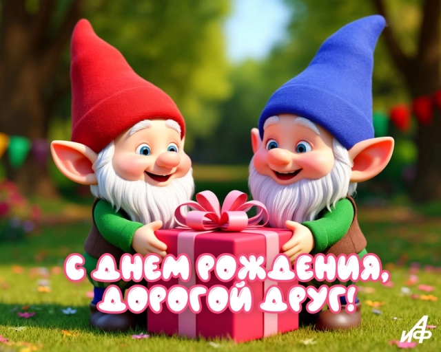 с днем рождения друг открытка