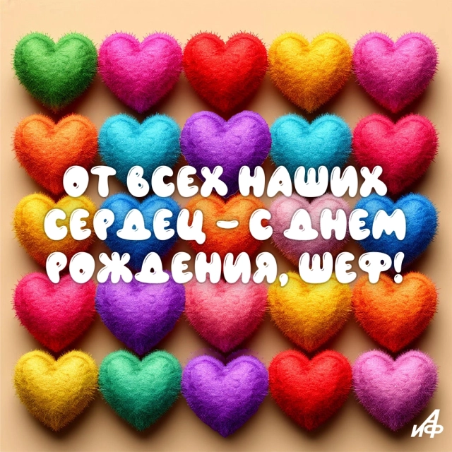 день рождения шефа открытка