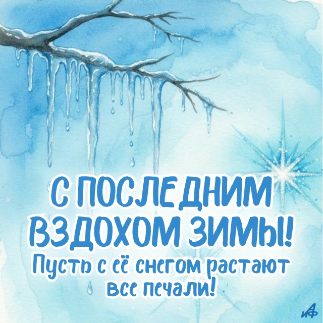 последний день зимы открытка