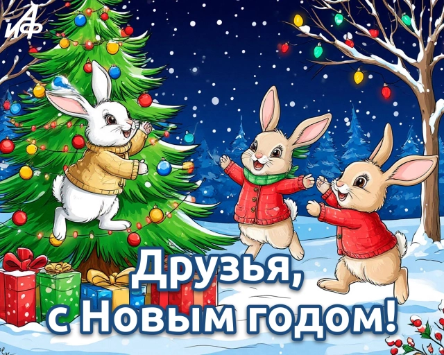с новым годом друзья красивая картинка