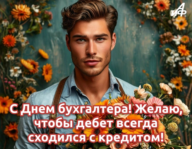 с днем бухгалтера в России открытка