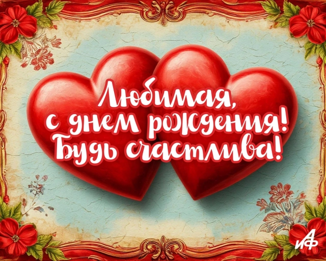 с днем рождения любимая открытка