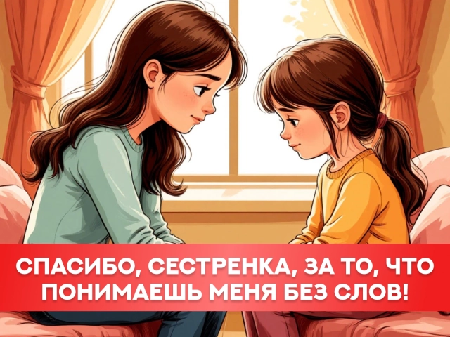 открытка спасибо сестре