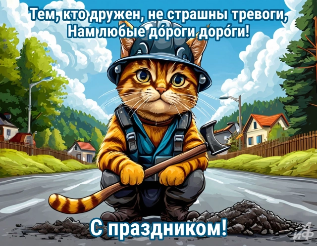 открытки день работников дорожного хозяйства