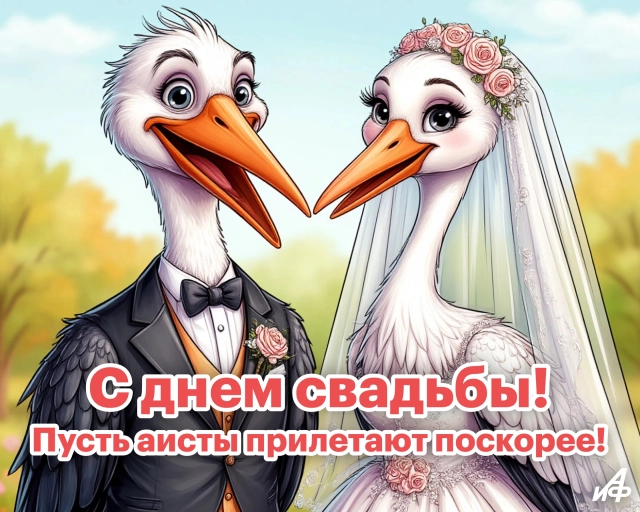 открытка молодожены счастье поздравление от родных