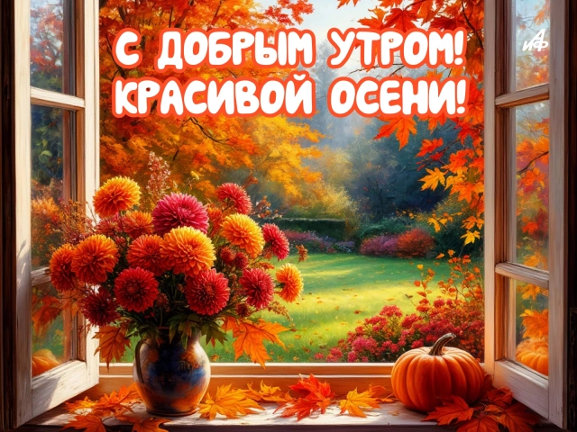 красиые открытки&nbsp;пожелания осеннего утра близким