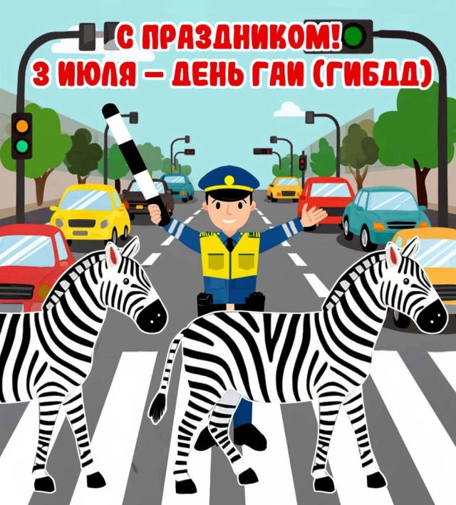 Яркие открытки на день ГАИ. Красивые картинки с поздравлениями для ГИБДД