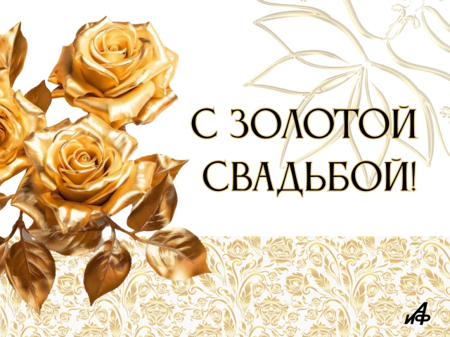 открытка с 50-летием свадьбы