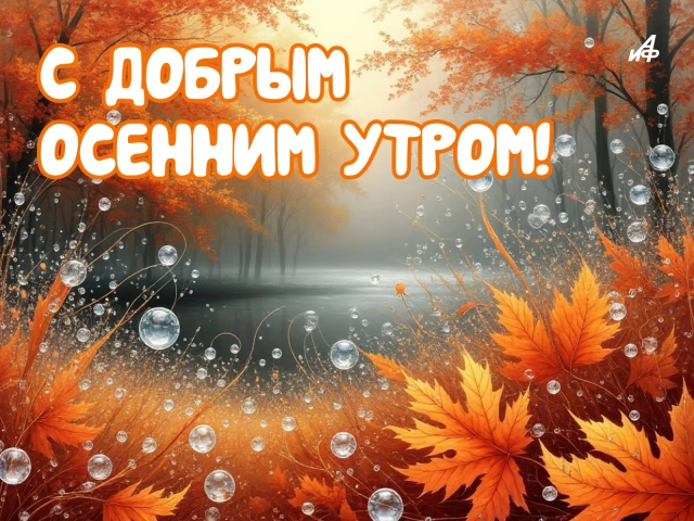 скачать открытку осень доброе утро бесплатно без регистрации