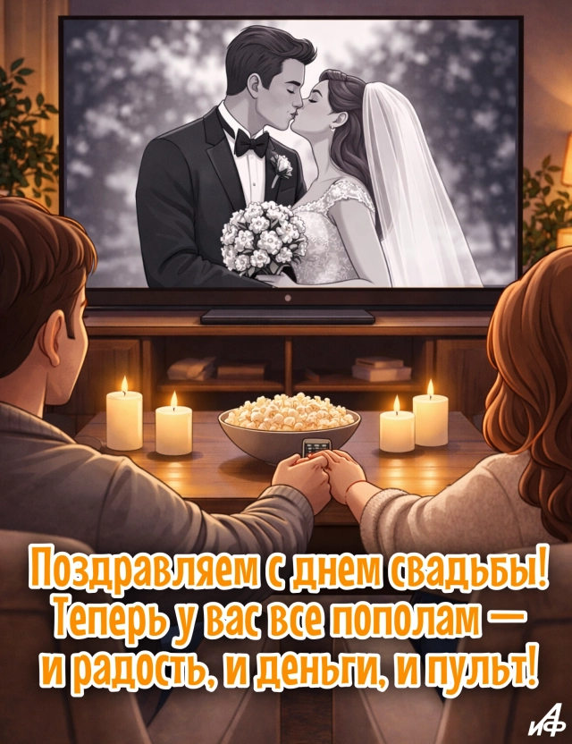 открытка на свадьбу с юмором красивая картинка