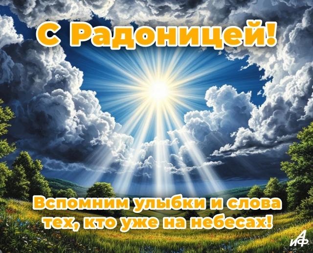 Радуница 2026 открытка для поминовения