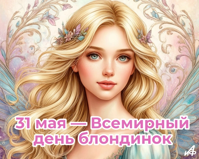 31 мая день блондинок открытка