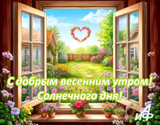 открытки доброе утро весна