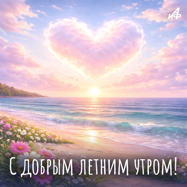 открытка с добрым утром море
