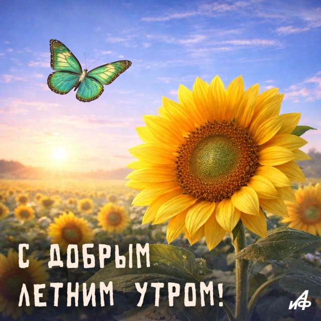 открытка доброе утро бабочка