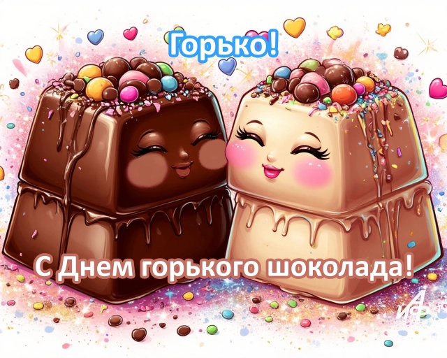 10 января день горького шоколада открытка