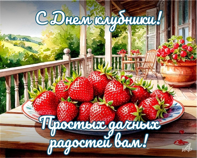 30+ открыток с Днем клубники. Красивые картинки для дачников и влюбленных