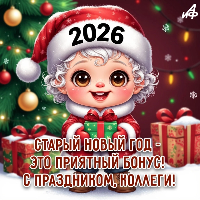 старый новый год открытка 2026